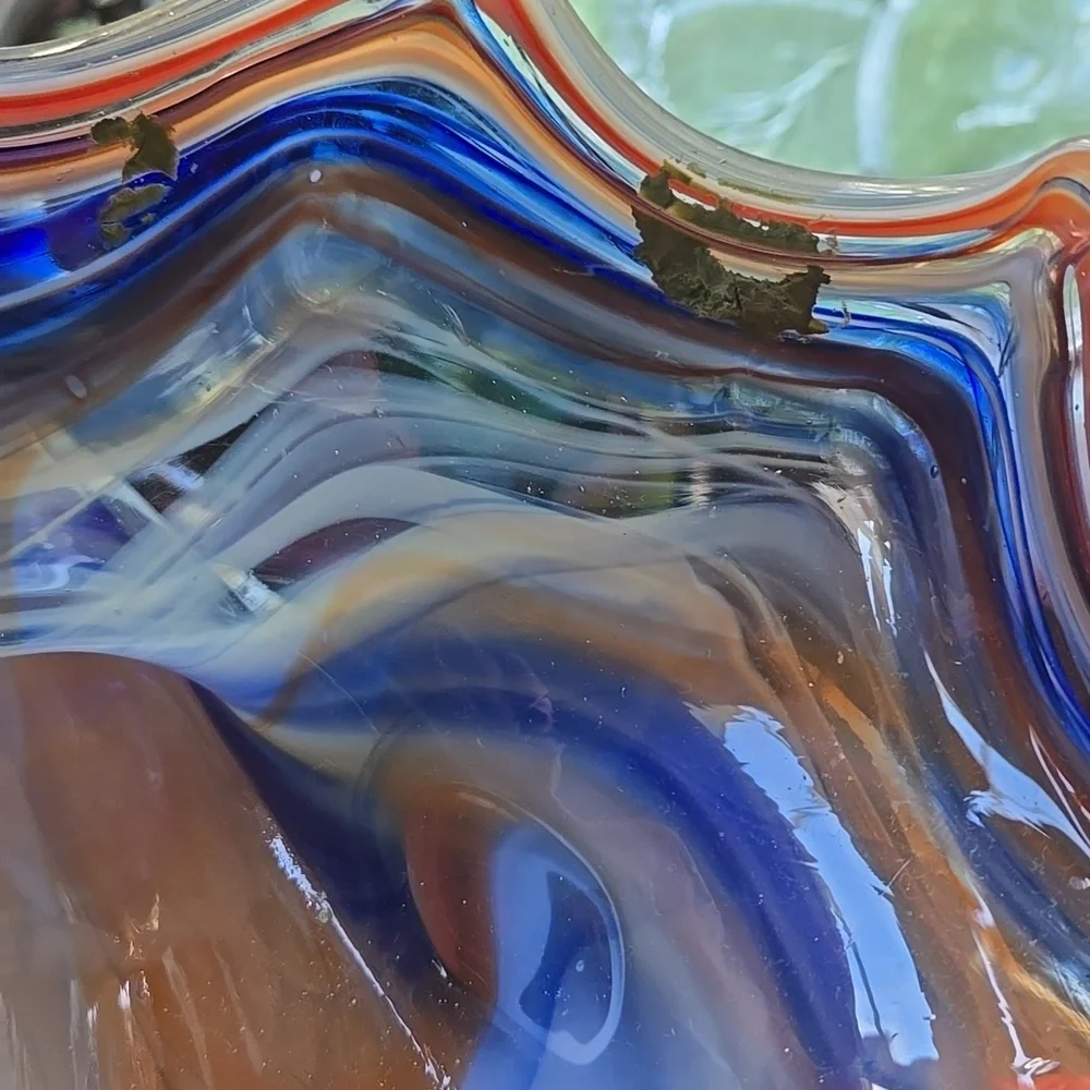 Vintage Mid Century Hand-blown Glass Swan Bowl - Picture 7 of 7